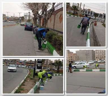 استقبال از بهار در منطقه یک با زیباسازی مبلمان شهری