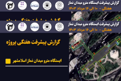 گزارش هفتگی پیشرفت پروژه ایستگاه مترو میدان نماز اسلامشهر مورخ 10 الی 16 مرداد ماه 1403 :